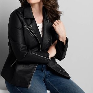 Faux Leather Moto Jacket Lane Bryant